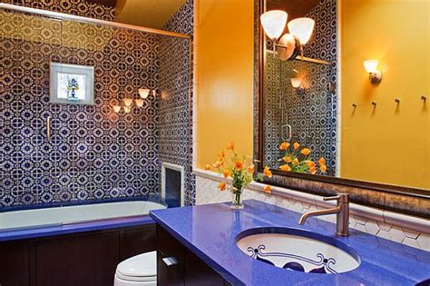 Trendy Twist To A Timeless Color Scheme Bathrooms In Blue