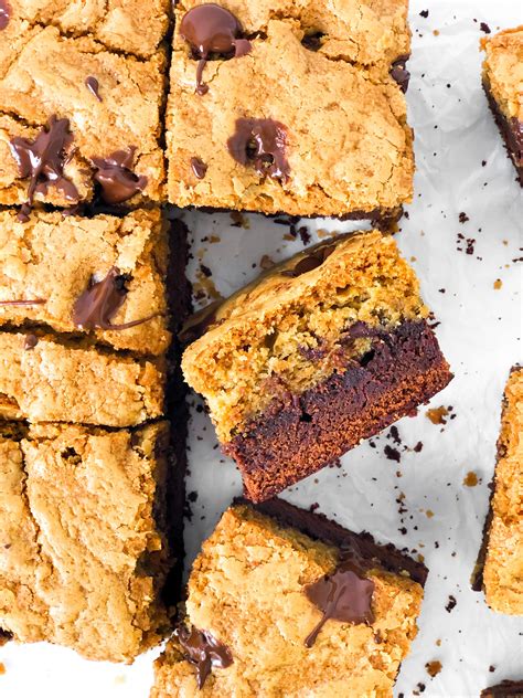 These Sweet Chocolate Chip Cookie And Brownie Bars Are A Combination Of