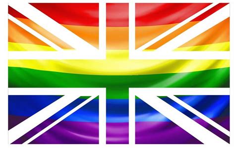 Uk British Union Jack Flag Design With Lgbt Gay Pride Rainbow Flag