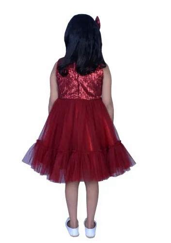 Red Sequence Party Wear Dress At Rs 1200piece Children Party Wear In