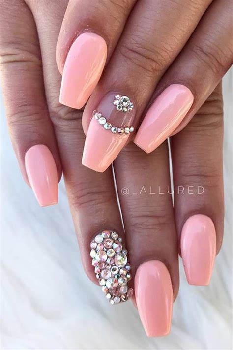 Matte Baby Pink Nails With Glitter Use A Pale Pink Polish And Some