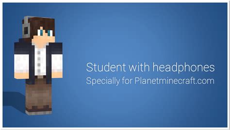 Student With Headphones Minecraft Skin