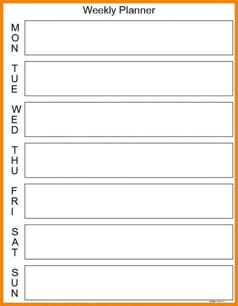 Blank 7 Day Calendar Template Free Printable Calendar Monthly