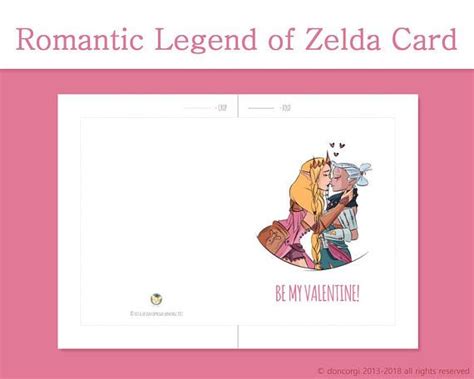 Legend Of Zelda Valentines Card Be My Valentine Etsy Valentines