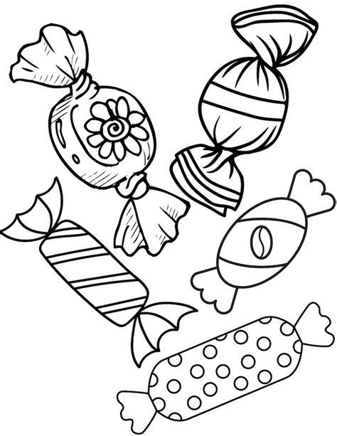 Candy Coloring Pages For Kids 10 Printable Candy Coloring Etsy