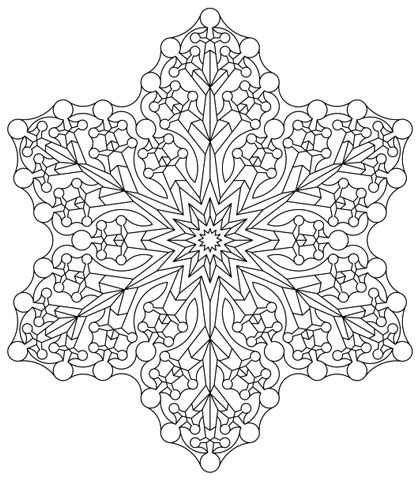 Product details for this snowflake mandala coloring page: Free Snowflake Printable | Pattern coloring pages, Mandala ...