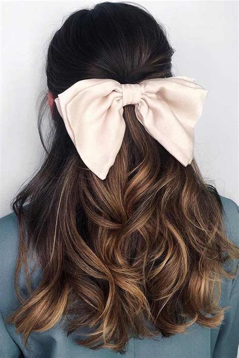 Simple Half Up With Bow Holidayhair Have No Idea What Your Holiday