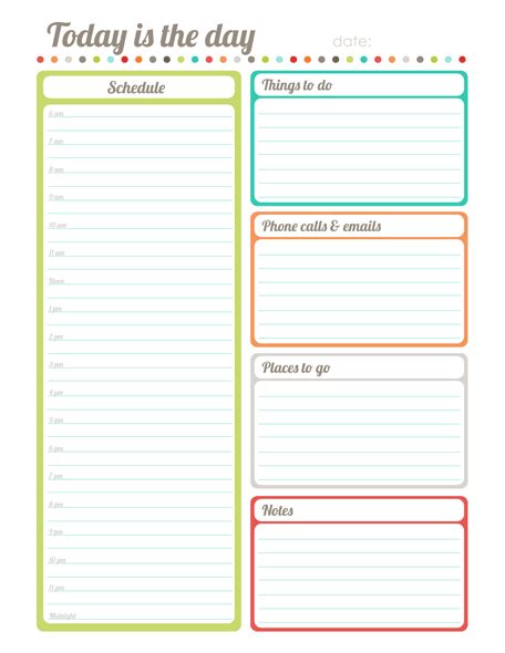 Free Printable Fillable Today Is The Day Plannerdiary By Erin Rippy
