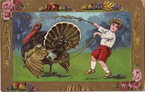 Thanksgiving Postcard Turkey The Graphics Fairy