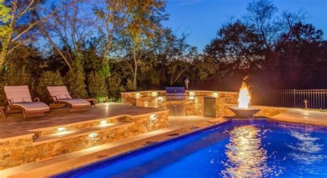 The Ultimate Pool Luxury Outdoor Kitchen And Living Space Rutherford