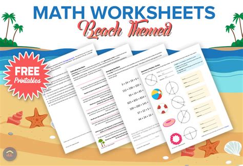 Ocean Theme Printable Math Worksheets By Inspiring Dreams Tpt Beach