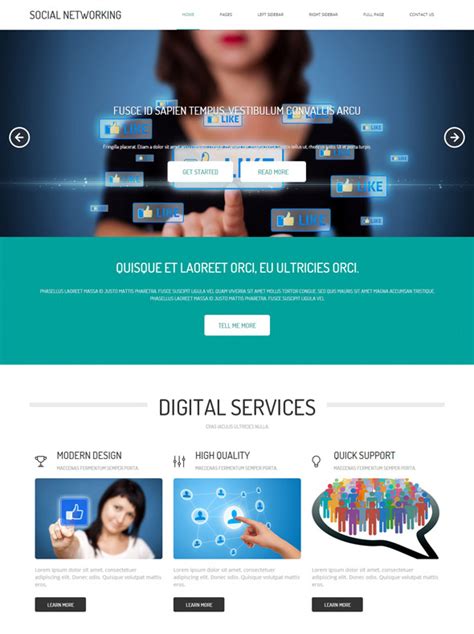 Social Networking Site Template Social Networking Website Templates