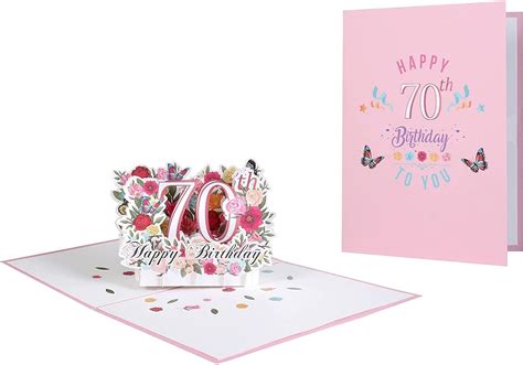 Buy HOMANGA Th Birthday Pop Up Card Happy Th Birthday Card For Her Women Wife Th