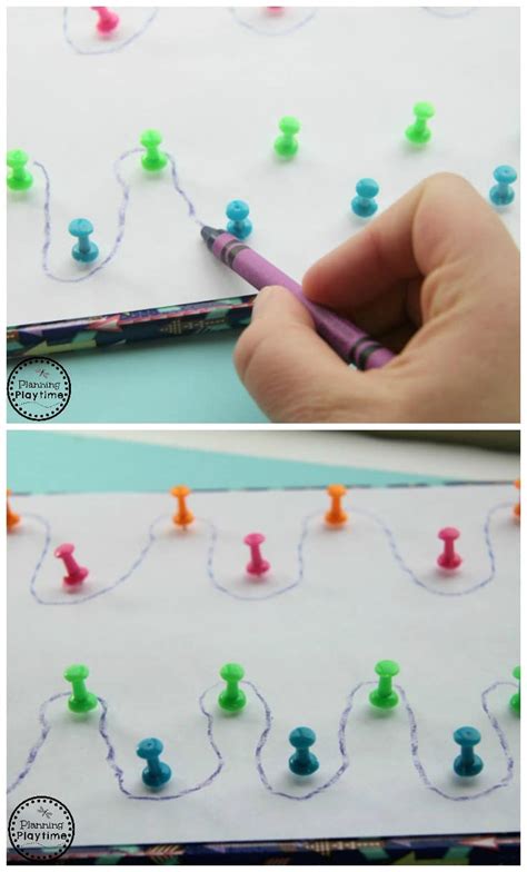 Push Pin Pre Writing Activity For Kids Planning Playtime