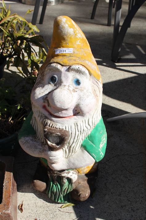 Large Vintage Concrete Garden Gnome