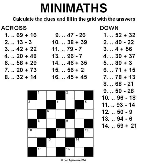 The crossword solver found 20 answers to the maths addition sign 4 crossword clue. 20 Easy and Interactive Math Crossword Puzzles | Kitty ...