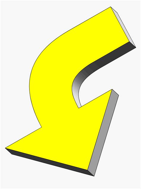 Arrow Yellow Free Stock Curved Transparent Background Arrow Clipart