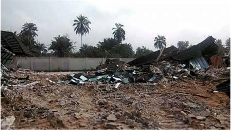 Photos Rivers Govt Demolishes Mansion Owned By Notorious Militant