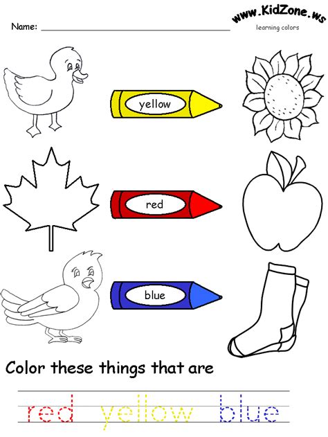 Yellow Color Worksheets For Kindergarten Barry Morrises Coloring Pages