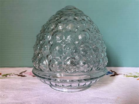 Vintage Jelly Jar Exterior Clear Glass Light Fixture Cover Etsy