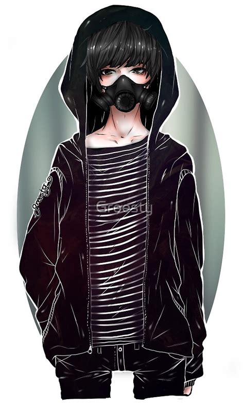 Gas Mask Boy By Greesty Redbubble