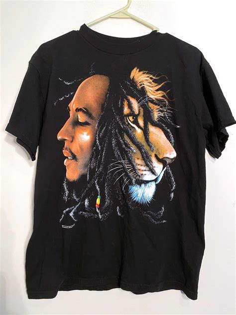 Vintage Bob Marley Lion Rasta T Shirt Official 2007 Full Print Etsy