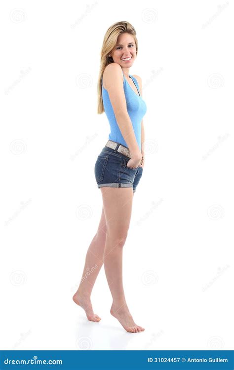 Full Body Portrait Of A Beautiful Teenager Girl Stock Image Image Of