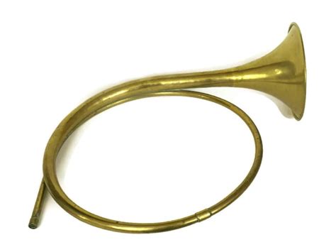 French Vintage Brass Hunting Horn French Horn Fox Hunting Bugle