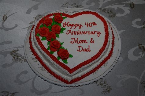 40th Ruby Anniversary Cake For Mom And Dad
