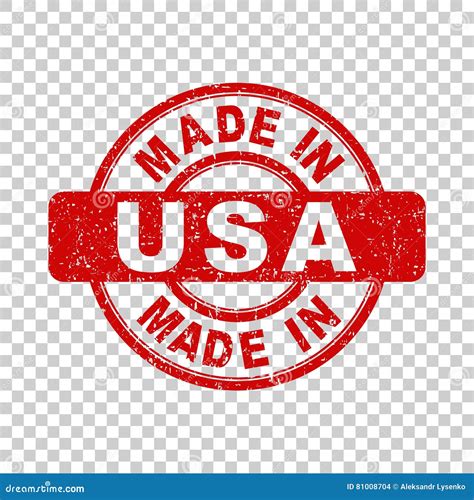 Made In Usa Red Stamp Stock Vector Illustration Of Rubber 81008704