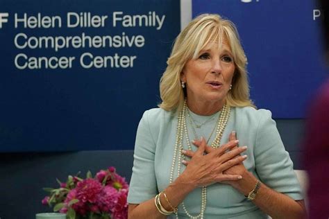 First Lady Jill Biden Visits Ucsf To Talk Breast Cancer Awareness Research
