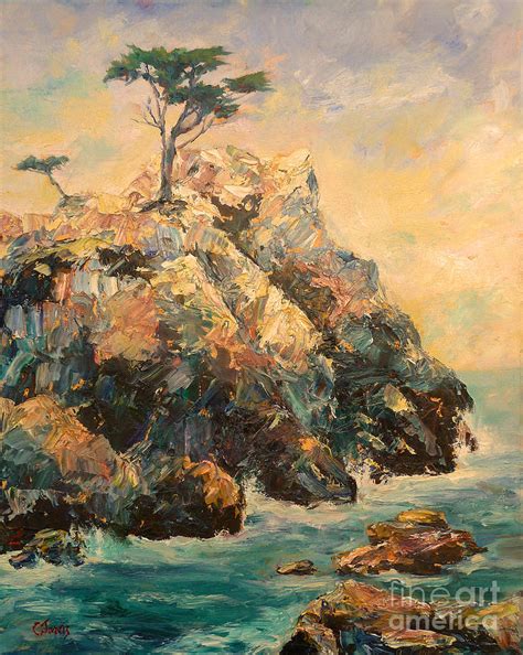 Cypress Tree Painting By Carolyn Jarvis Fine Art America