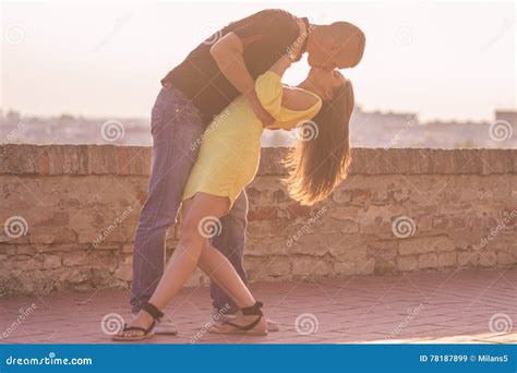 Movie Kissing Pose Man Holding Woman Young Couple In Arms Stock Image Image Of Heterosexual