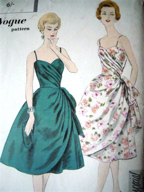 Other 1950s men's hats were the trilby, porkpie, homburg, ivy cap, walking hat and straw hats. Vintage 1950s Vogue Rare 4010 Evening Drape Dress ...