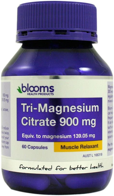 Blooms Tri Magnesium Citrate Australia Blooms Health Products
