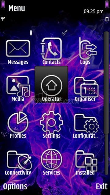 Purple Fireflower Free Symbian S60 5th Edition 360x640 Theme Download