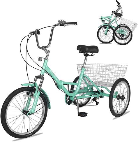 Buy Barbella Adult Folding Tricycles Folding Bikes 7 Speed 202426 Inch 3 Wheel Adult Trikes
