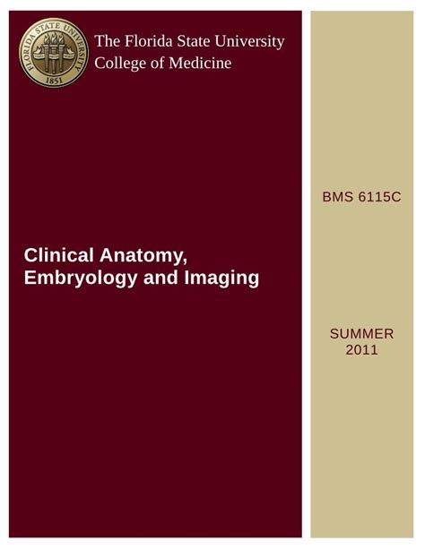 PDF Clinical Anatomy Embryology And ImagingClinical Anatomy