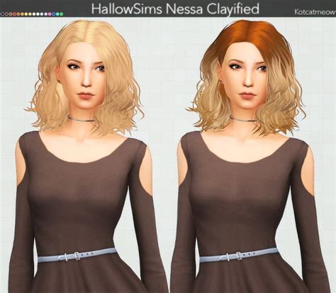 Sims 4 Hairs Kot Cat Hallowsims Nessa Hair Clayified