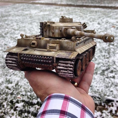 My Tamiya 135 Scale Tiger I In Winter Camo With Krycell Tracks Model