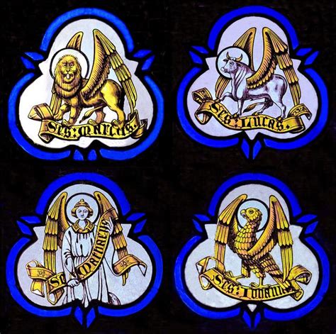 Symbols Of The Four Evangelists Stmartin Of Tours Elworthy By