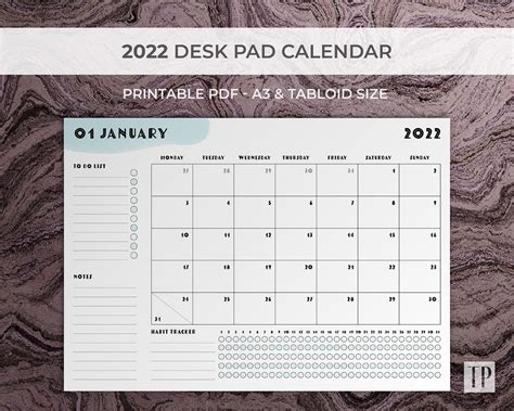Free Printable Desk Calendar