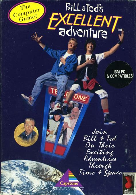 Bill And Teds Excellent Adventure 1990 Box Cover Art Mobygames
