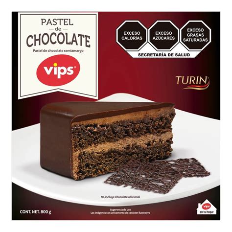 Pastel De Chocolate Vips Turín Semiamargo 800 G Walmart