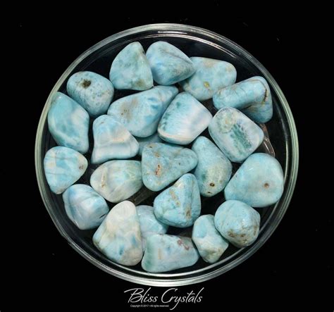 1 Larimar Tumbled Stone Aqua Blue Crystal Grade Aa Aka Dolphin Stone