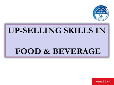 Upselling Skills In Food And Beverage