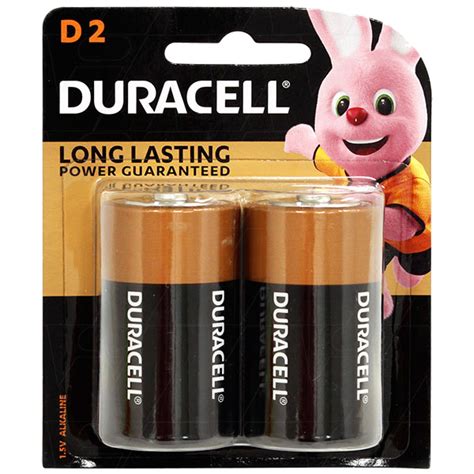 Duracell Copper Top Mn1300 D Size Alkaline Battery Pack 2 Batteries