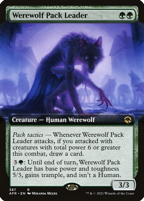 Werewolf Pack Leader Magic The Gathering Mtg Cards