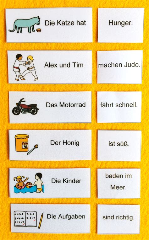 Satzpuzzle Lesen Lernen Deutsch Lernen Lernspiele Grundschule