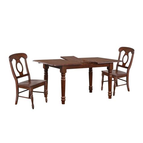 Sunset Trading Andrews Distressed Chestnut Traditional Dining Room Set